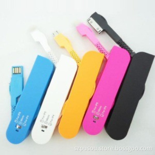 3 in 1 Swiss Army Knife design multi micro USB data cable for smartphone and Andriod